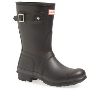 Women’s Original Short Hunter Boots, Matte Black 7